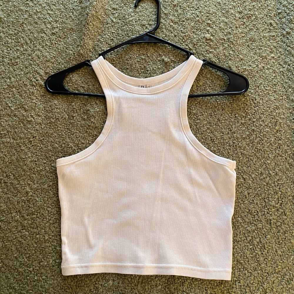 H&M RIBBED RACERBACK TANK TOP - Picture 2 of 6